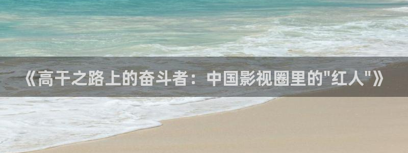 BB贝博艾弗森体育老板是谁：《高干之路上的奋斗者：中国影视圈里的\