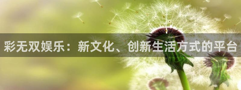 BB贝博艾弗森f凯捷平台在线注册：彩无双娱乐：新文化、创新生活方式的平台