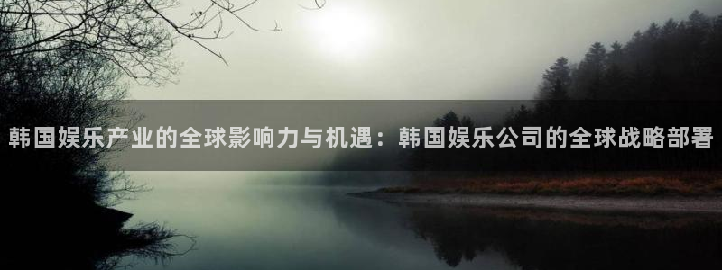 BB贝博艾弗森平台官网登录入口：韩国娱乐产业的全球影响力与机遇：韩国娱乐公司的全球战略部署